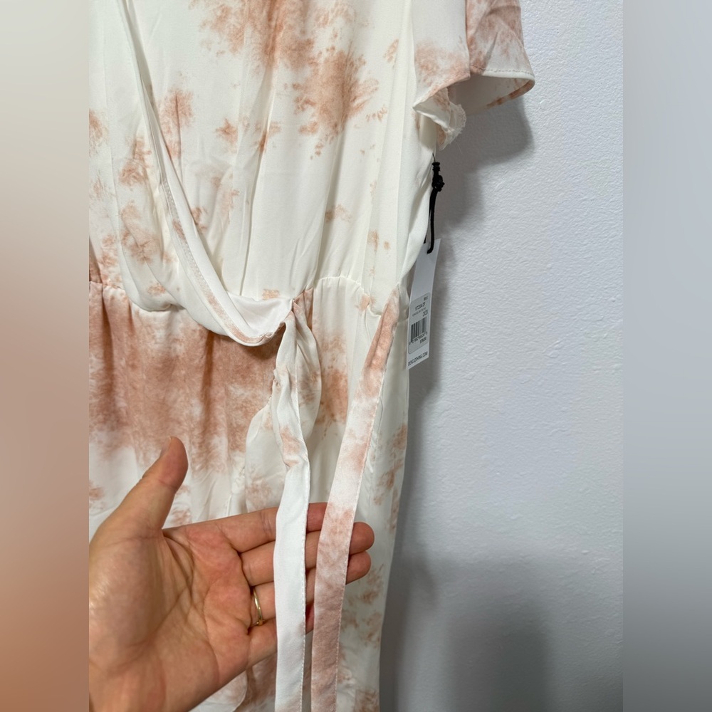 Dex Pink and Cream High Low Dress - Picture 4 of 13